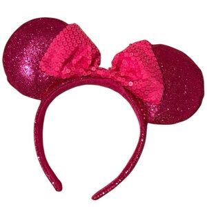 Disney Minnie Mouse Pink Sequence Ears headband